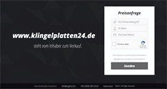Desktop Screenshot of klingelplatten24.de