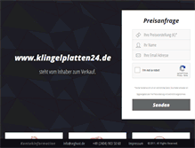 Tablet Screenshot of klingelplatten24.de